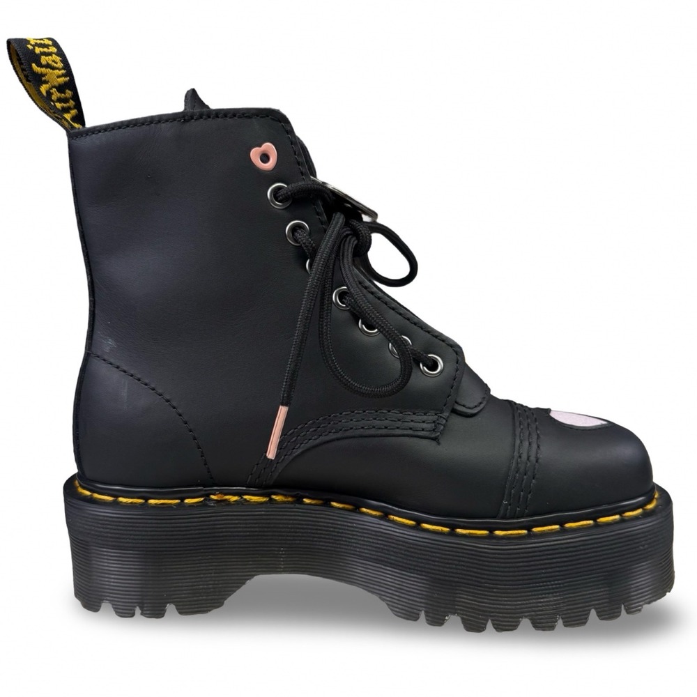 Dr Martens Sinclair Heart Platform Boots‎ Black Womens 6 Jadon Style - Picture 8 of 10